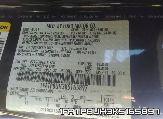 1FATP8UH3K5165897 фото 10