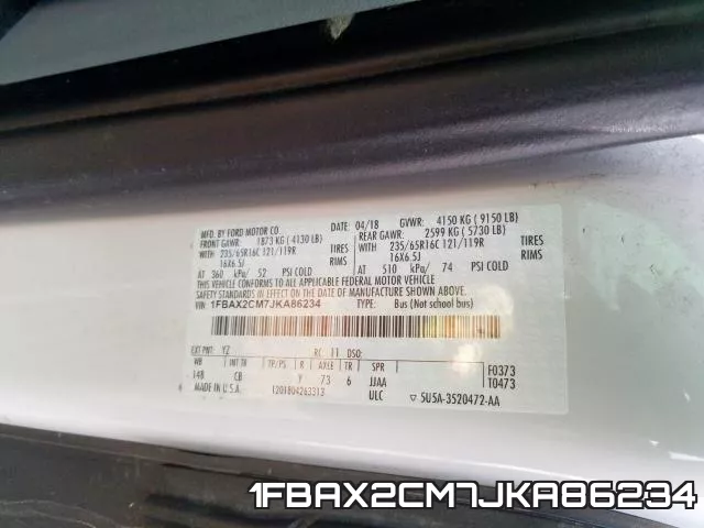 1FBAX2CM7JKA86234 фото 2