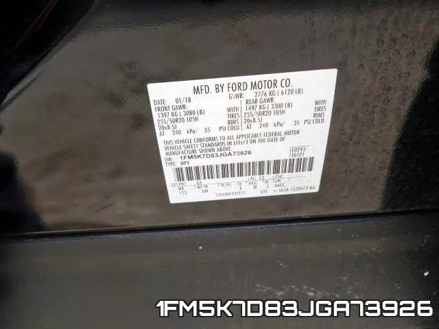 1FM5K7D83JGA73926 фото 2