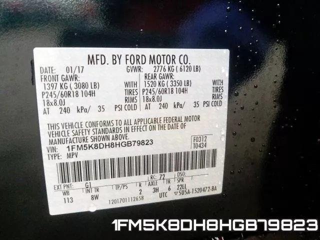 1FM5K8DH8HGB79823 фото 2