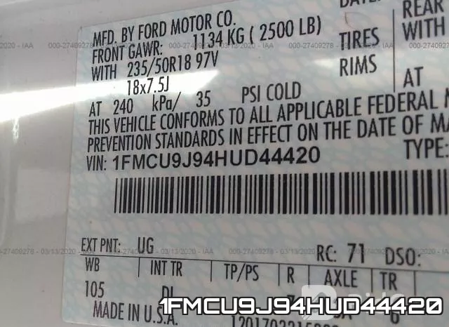 1FMCU9J94HUD44420 фото 10