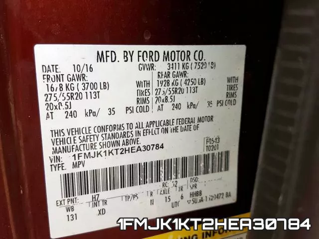 1FMJK1KT2HEA30784 фото 2