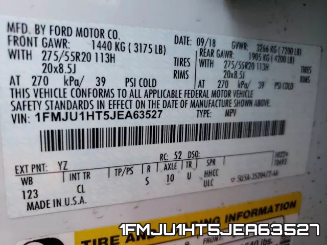 1FMJU1HT5JEA63527 фото 2