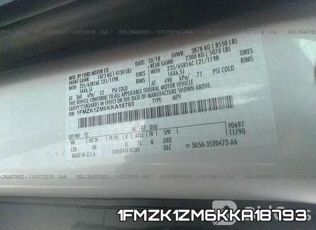 1FMZK1ZM6KKA18793 фото 10