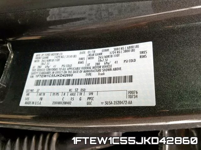 1FTEW1C55JKD42860 фото 2