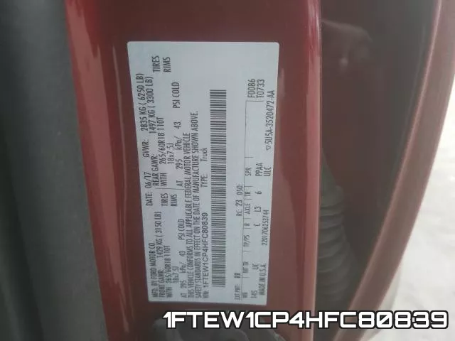 1FTEW1CP4HFC80839 фото 2