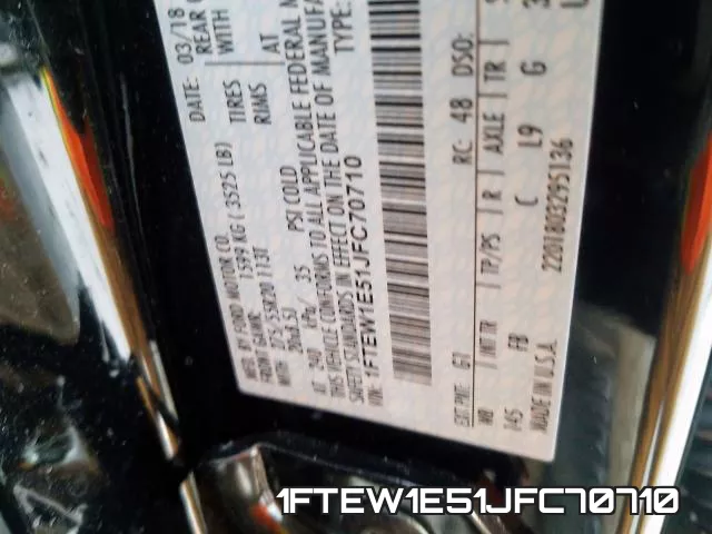 1FTEW1E51JFC70710 фото 2