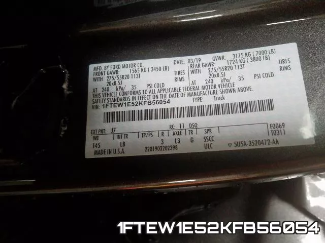 1FTEW1E52KFB56054 фото 2