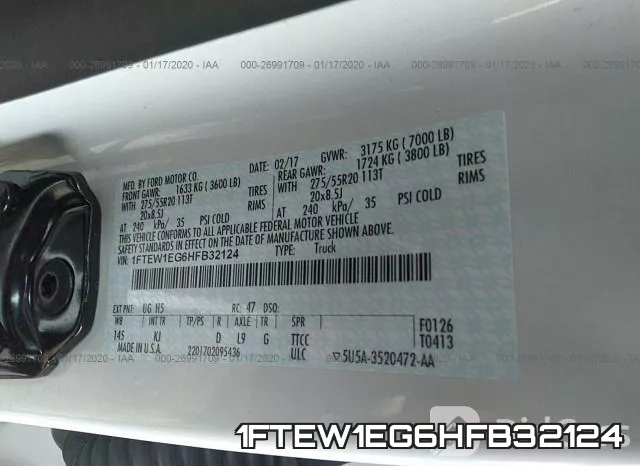 1FTEW1EG6HFB32124 фото 10