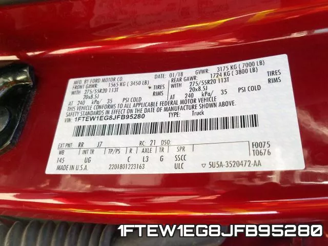 1FTEW1EG8JFB95280 фото 2