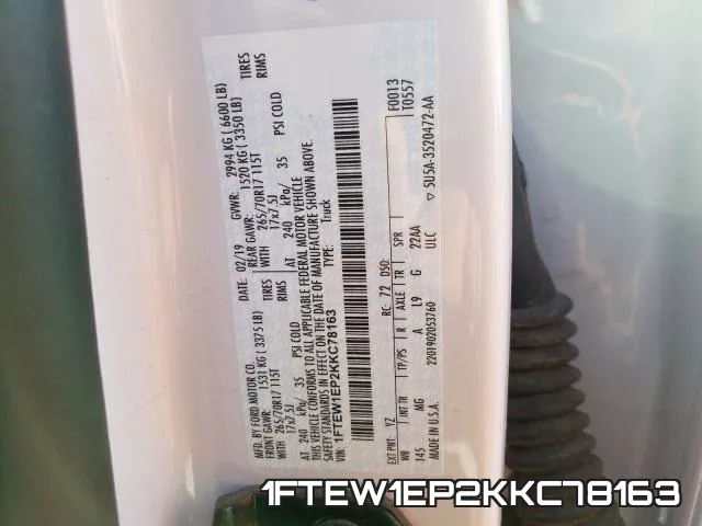 1FTEW1EP2KKC78163 фото 2