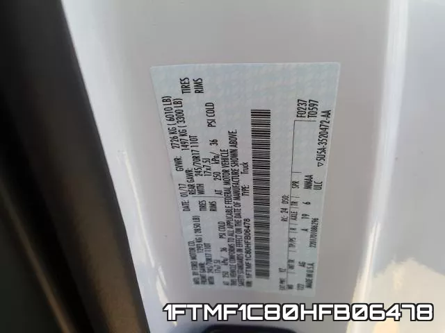 1FTMF1C80HFB06478 фото 2