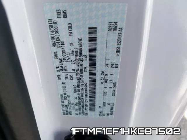 1FTMF1CF1HKC87502 фото 2