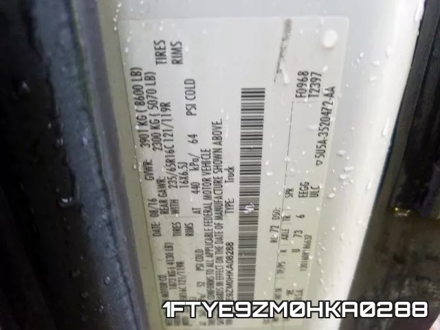 1FTYE9ZM0HKA0288 фото 2