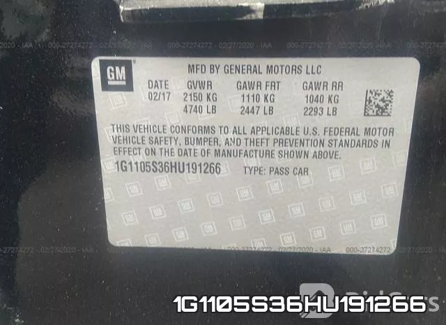1G1105S36HU191266 фото 10