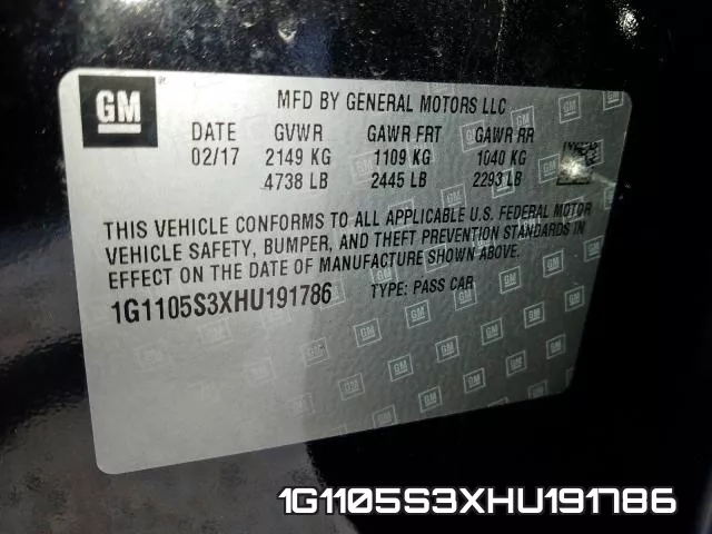 1G1105S3XHU191786 фото 2