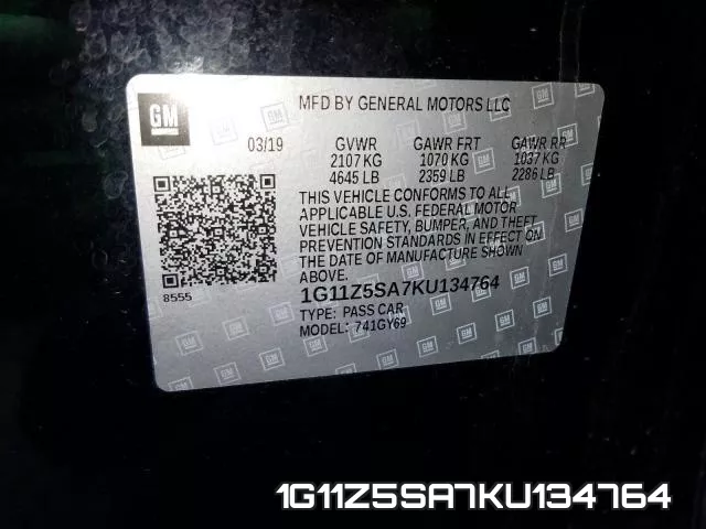 1G11Z5SA7KU134764 фото 2