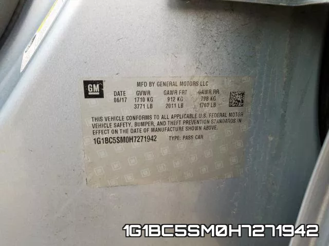 1G1BC5SM0H7271942 фото 2