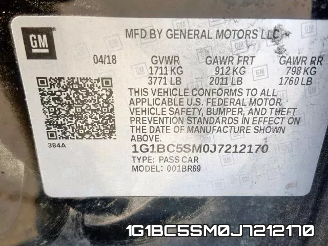 1G1BC5SM0J7212170 фото 2
