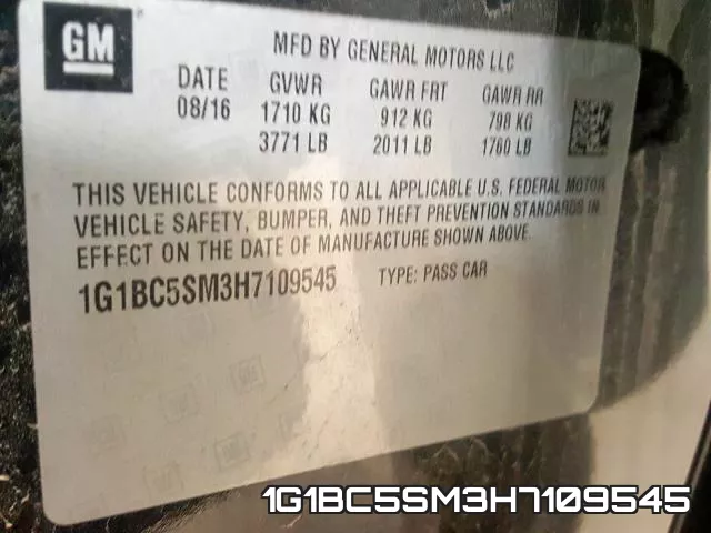 1G1BC5SM3H7109545 фото 2