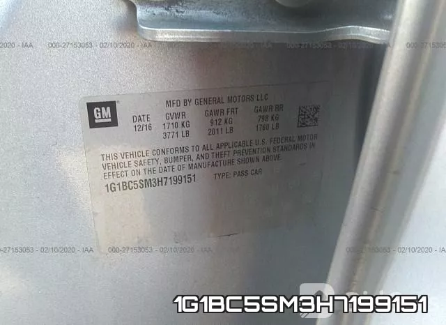 1G1BC5SM3H7199151 фото 10