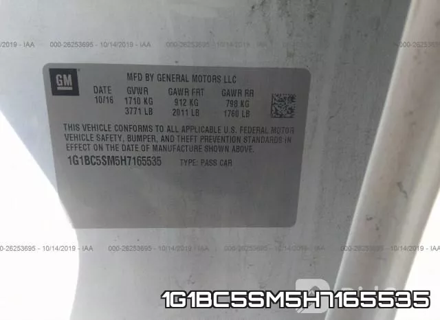 1G1BC5SM5H7165535 фото 10