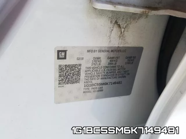 1G1BC5SM6K7149481 фото 2