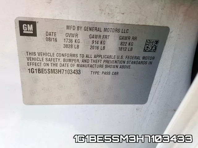 1G1BE5SM3H7103433 фото 2
