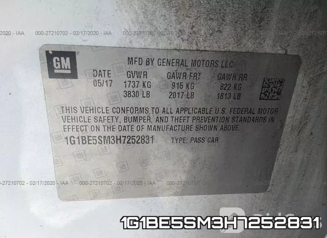 1G1BE5SM3H7252831 фото 10