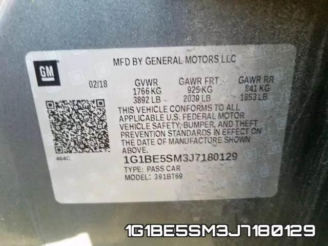 1G1BE5SM3J7180129 фото 2