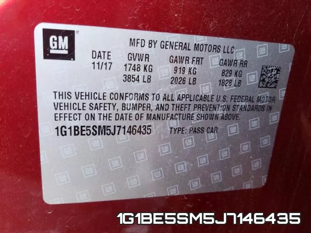1G1BE5SM5J7146435 фото 2