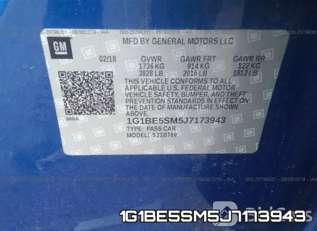 1G1BE5SM5J7173943 фото 10
