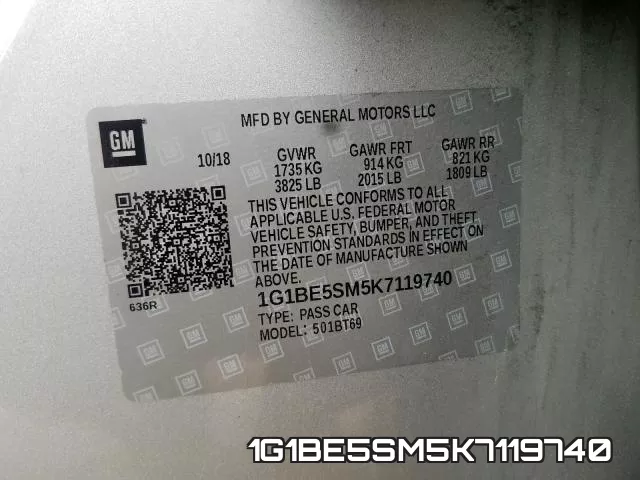 1G1BE5SM5K7119740 фото 2