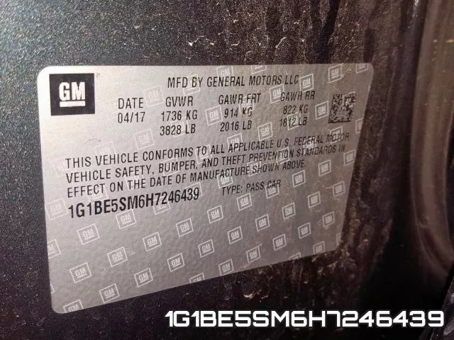 1G1BE5SM6H7246439 фото 2