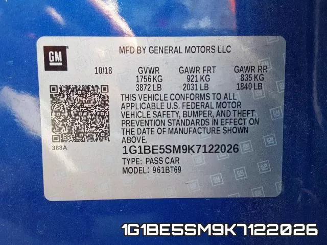 1G1BE5SM9K7122026 фото 2
