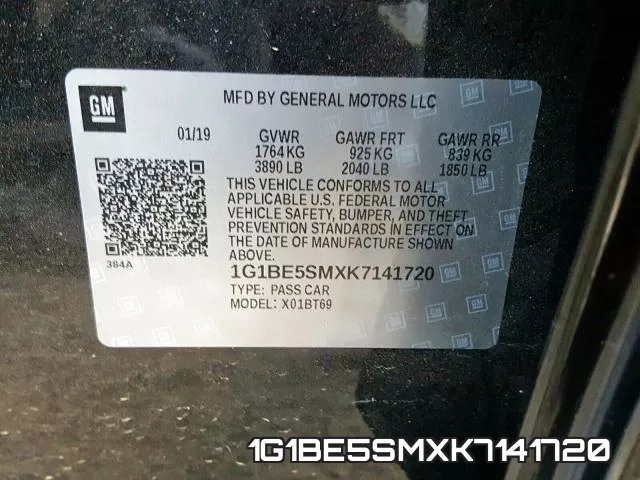 1G1BE5SMXK7141720 фото 2