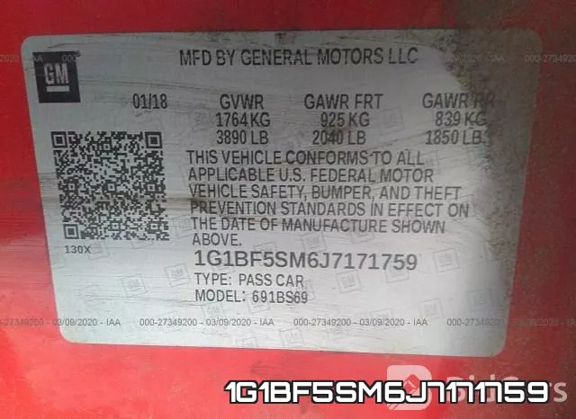 1G1BF5SM6J7171759 фото 10