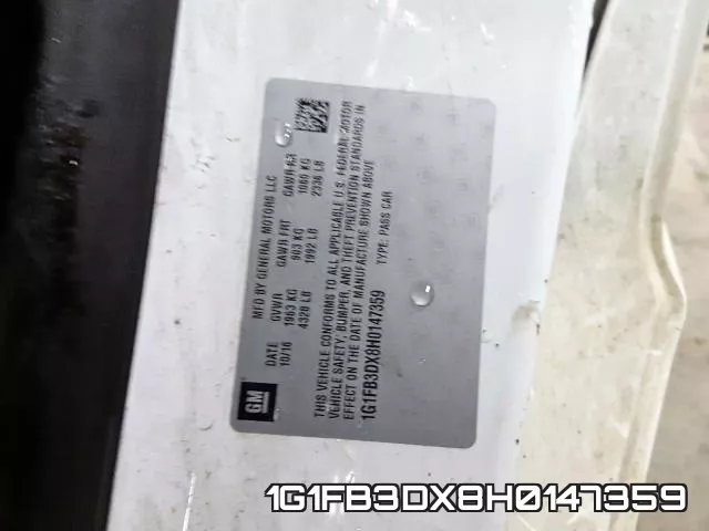 1G1FB3DX8H0147359 фото 2