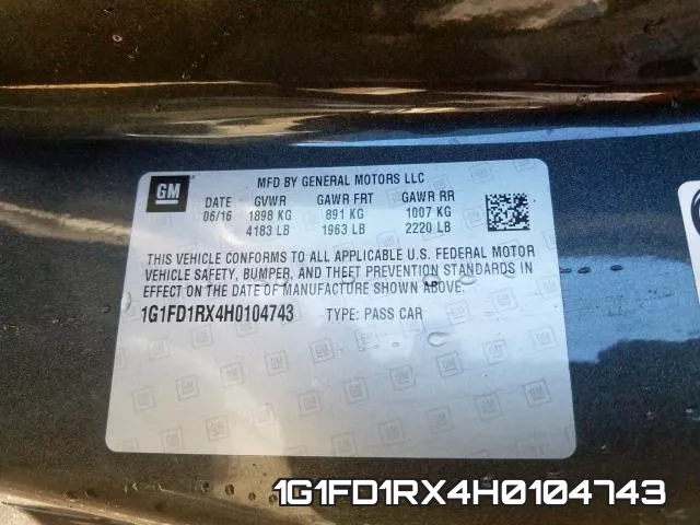 1G1FD1RX4H0104743 фото 2