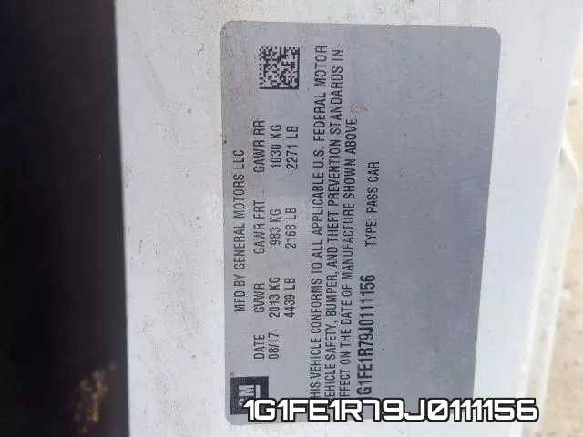 1G1FE1R79J0111156 фото 2