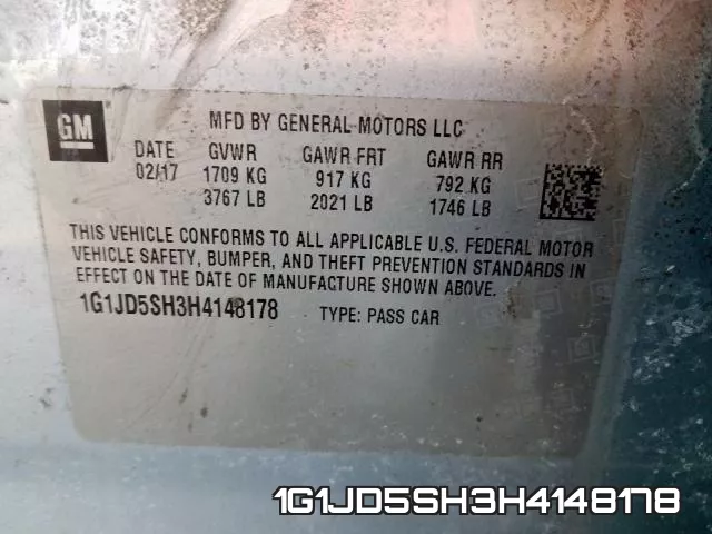 1G1JD5SH3H4148178 фото 2