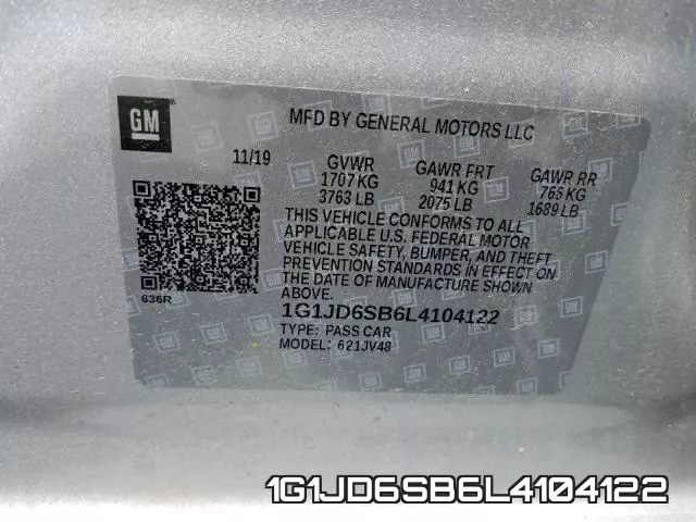 1G1JD6SB6L4104122 фото 2