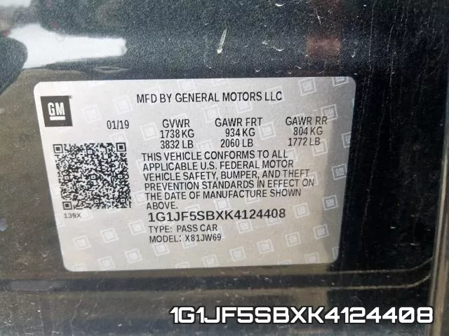1G1JF5SBXK4124408 фото 2