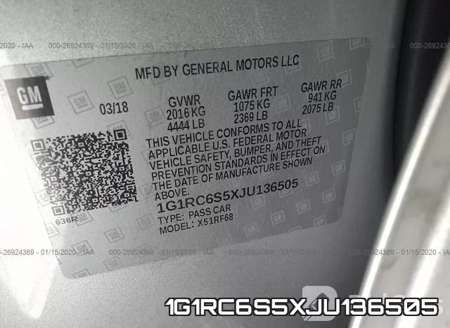1G1RC6S5XJU136505 фото 10