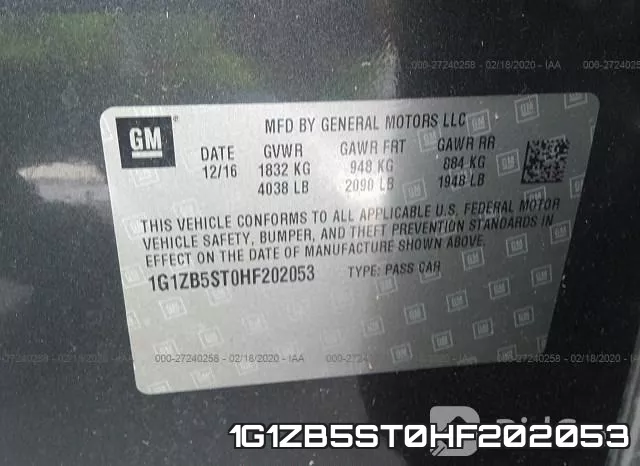 1G1ZB5ST0HF202053 фото 10
