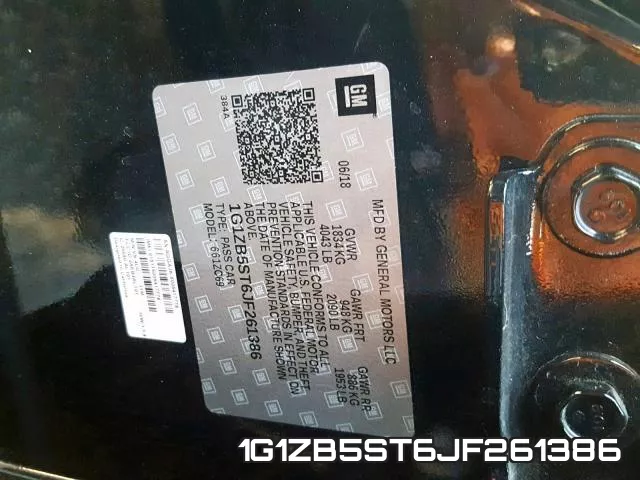1G1ZB5ST6JF261386 фото 2
