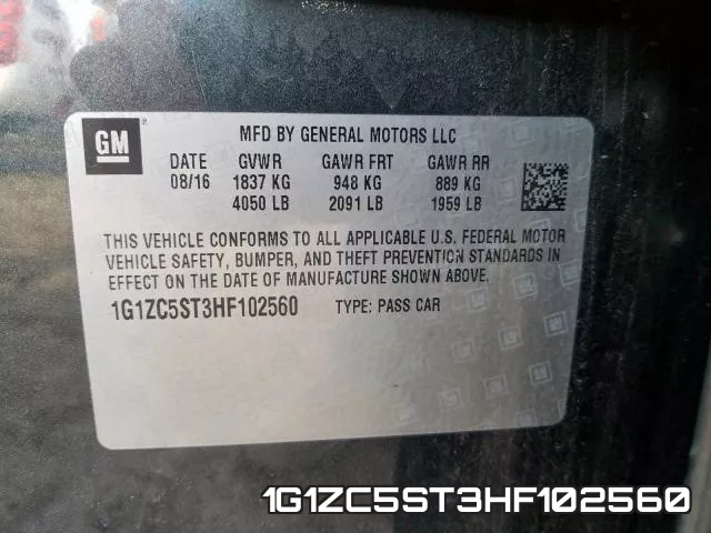 1G1ZC5ST3HF102560 фото 2