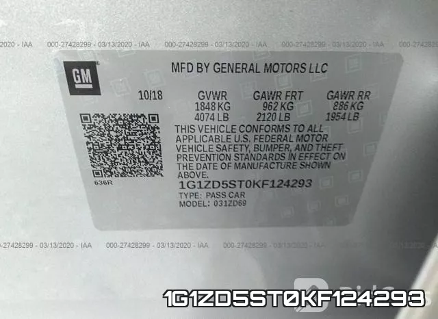 1G1ZD5ST0KF124293 фото 10