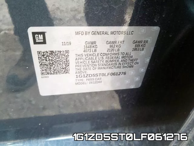 1G1ZD5ST0LF061276 фото 2