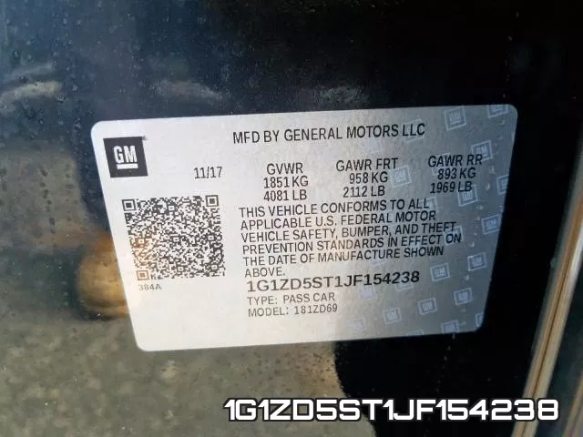 1G1ZD5ST1JF154238 фото 2